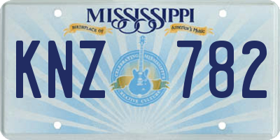 MS license plate KNZ782