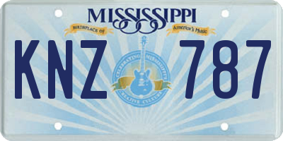 MS license plate KNZ787