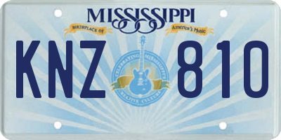 MS license plate KNZ810
