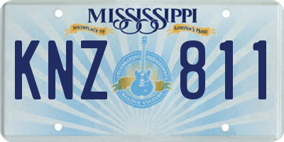 MS license plate KNZ811
