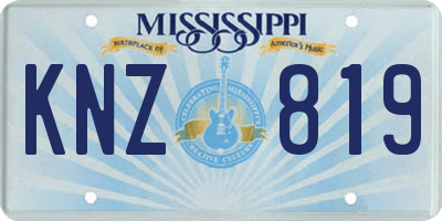MS license plate KNZ819