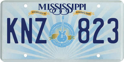 MS license plate KNZ823