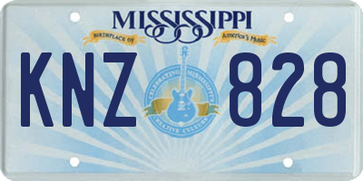 MS license plate KNZ828