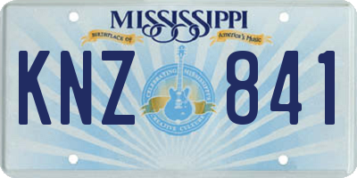MS license plate KNZ841