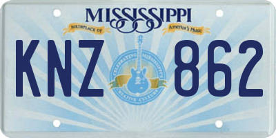 MS license plate KNZ862
