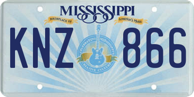 MS license plate KNZ866