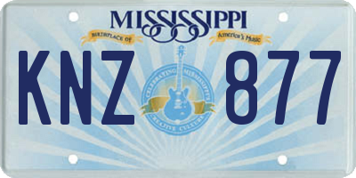 MS license plate KNZ877
