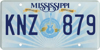 MS license plate KNZ879