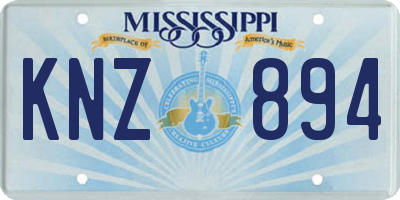 MS license plate KNZ894