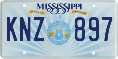 MS license plate KNZ897