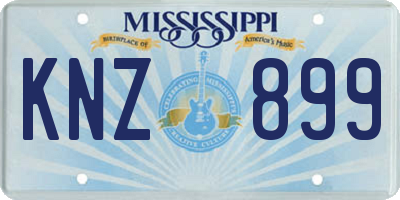 MS license plate KNZ899