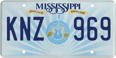 MS license plate KNZ969