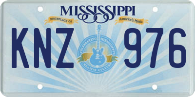 MS license plate KNZ976