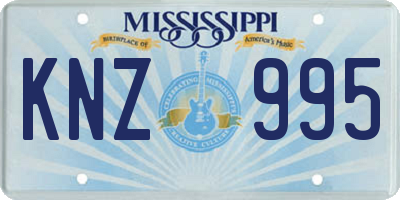 MS license plate KNZ995