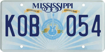 MS license plate KOB054