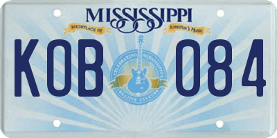 MS license plate KOB084