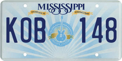 MS license plate KOB148