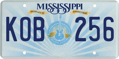 MS license plate KOB256