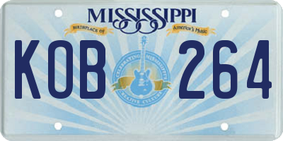 MS license plate KOB264