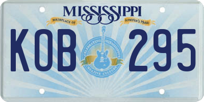MS license plate KOB295