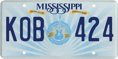 MS license plate KOB424