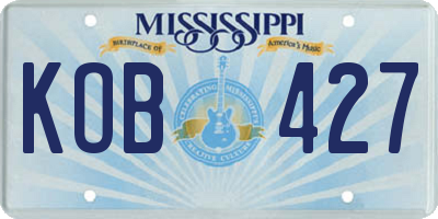 MS license plate KOB427