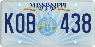 MS license plate KOB438