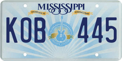 MS license plate KOB445