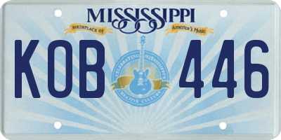 MS license plate KOB446