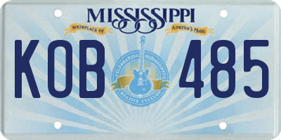 MS license plate KOB485