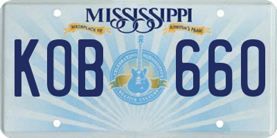 MS license plate KOB660