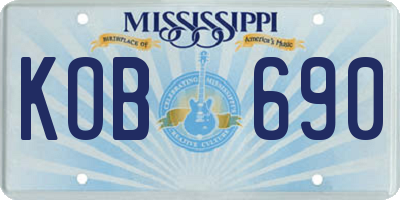 MS license plate KOB690