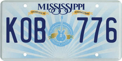 MS license plate KOB776