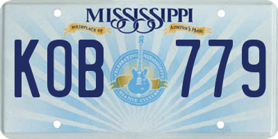 MS license plate KOB779