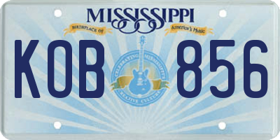 MS license plate KOB856