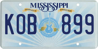 MS license plate KOB899