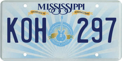 MS license plate KOH297