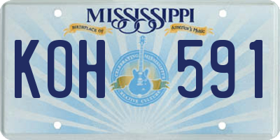 MS license plate KOH591