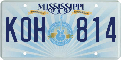 MS license plate KOH814
