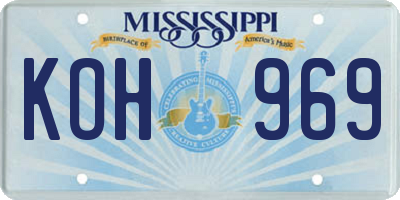 MS license plate KOH969