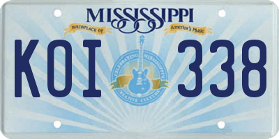 MS license plate KOI338