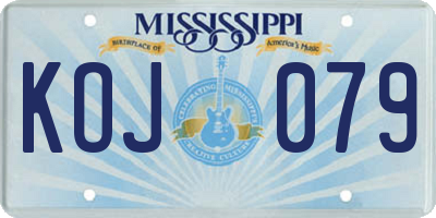 MS license plate KOJ079