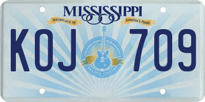 MS license plate KOJ709