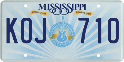 MS license plate KOJ710