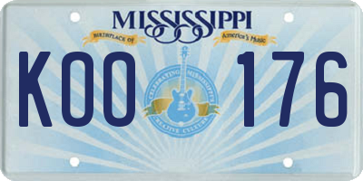 MS license plate KOO176