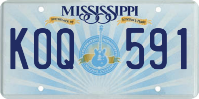 MS license plate KOQ591
