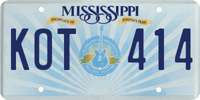 MS license plate KOT414