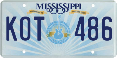 MS license plate KOT486