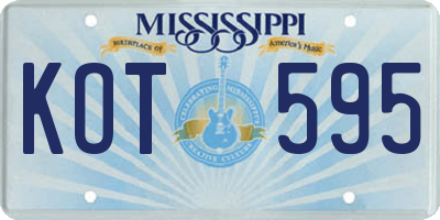 MS license plate KOT595