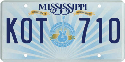MS license plate KOT710